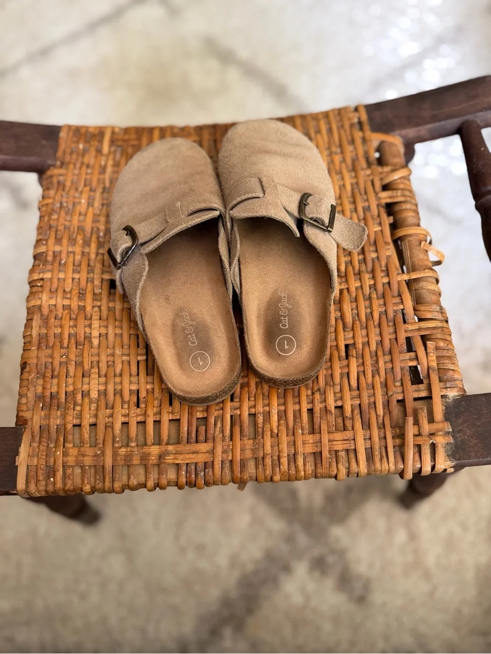 Cat & Jack Tan Suede Moccasin Slip-On Kids Shoes